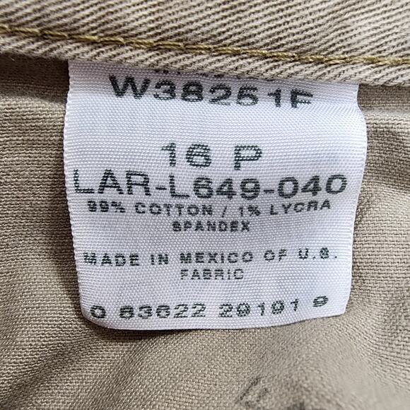 Vintage Riders Pants Womens 16P Tan Khaki High Rise Crop Capri Stretch Cotton - Picture 5 of 11